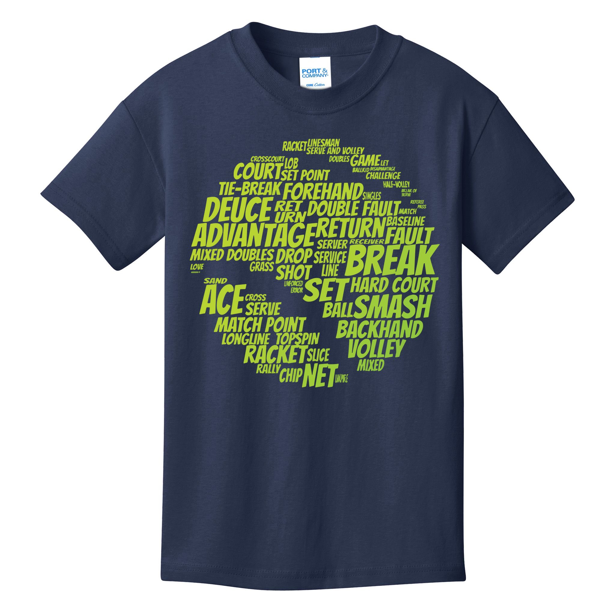 Tennis Terms Tennis Player Playing Tennis Ball Kids T-Shirt