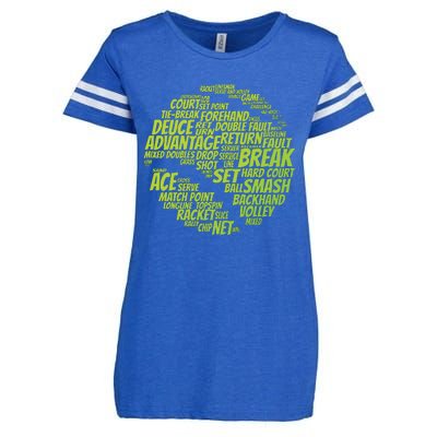 Tennis Terms Tennis Player Playing Tennis Ball Enza Ladies Jersey Football T-Shirt