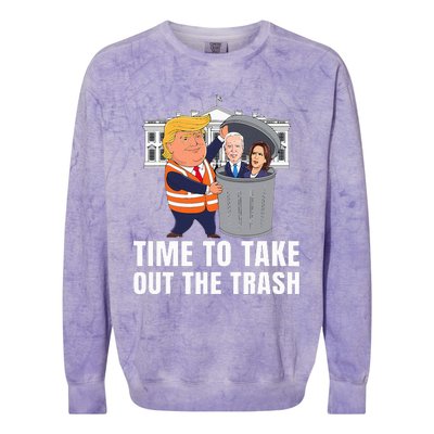 Time To Take Out The Trash Colorblast Crewneck Sweatshirt