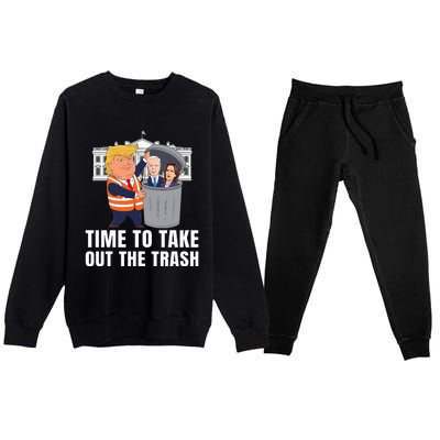 Time To Take Out The Trash Premium Crewneck Sweatsuit Set