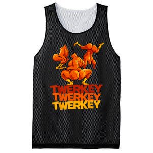 Twerkey Twerking Turkey Funny Thanksgiving Twerk Turkey Mesh Reversible Basketball Jersey Tank