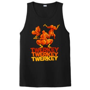 Twerkey Twerking Turkey Funny Thanksgiving Twerk Turkey PosiCharge Competitor Tank