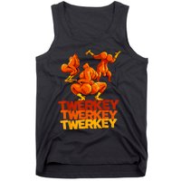 Twerkey Twerking Turkey Funny Thanksgiving Twerk Turkey Tank Top