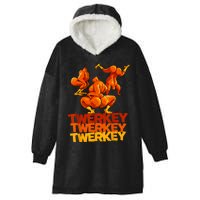 Twerkey Twerking Turkey Funny Thanksgiving Twerk Turkey Hooded Wearable Blanket