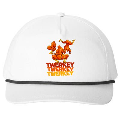 Twerkey Twerking Turkey Funny Thanksgiving Twerk Turkey Snapback Five-Panel Rope Hat