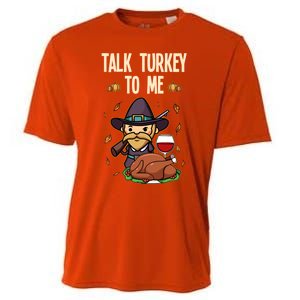 Talk Turkey To Me Fun Dinner Food Family Holiday Meaningful Gift Cooling Performance Crew T-Shirt