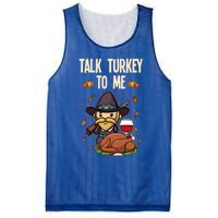 Talk Turkey To Me Fun Dinner Food Family Holiday Meaningful Gift Mesh Reversible Basketball Jersey Tank