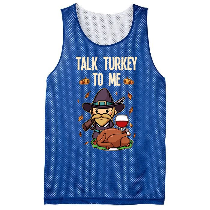 Talk Turkey To Me Fun Dinner Food Family Holiday Meaningful Gift Mesh Reversible Basketball Jersey Tank