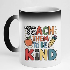 Teach Them To Be Kind 11oz Black Color Changing Mug