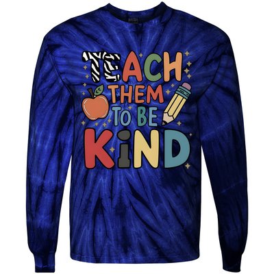 Teach Them To Be Kind Tie-Dye Long Sleeve Shirt