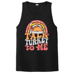 Talk Turkey To Me Autumn Fall Leaves Thanksgiving Cute Gift PosiCharge Competitor Tank