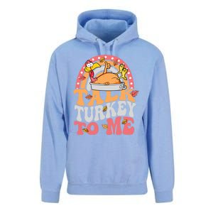 Talk Turkey To Me Autumn Fall Leaves Thanksgiving Cute Gift Unisex Surf Hoodie