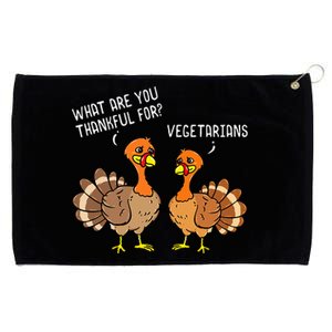 Turkeys Talking Thankful Vegetarians Thanksgiving Vegan Grommeted Golf Towel