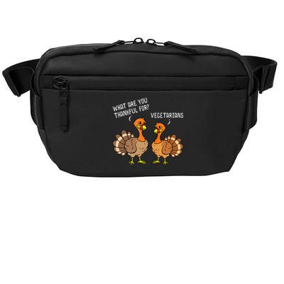 Turkeys Talking Thankful Vegetarians Thanksgiving Vegan Crossbody Pack