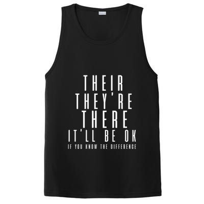 Their They're There It'll Be Ok Funny Grammar Gift PosiCharge Competitor Tank