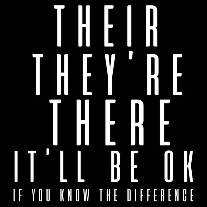 Their They're There It'll Be Ok Funny Grammar Gift Wool Snapback Cap