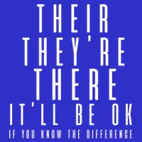Their They're There It'll Be Ok Funny Grammar Gift Zip Tote Bag