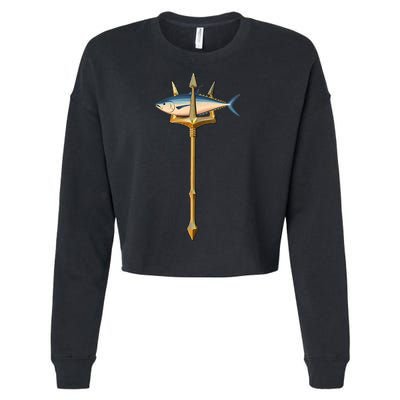 The Trident Tuna Cropped Pullover Crew