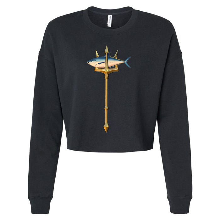 The Trident Tuna Cropped Pullover Crew