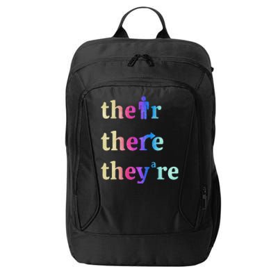 There Their TheyRe English Grammar Funny Teacher City Backpack