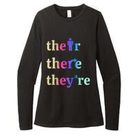 There Their TheyRe English Grammar Funny Teacher Womens CVC Long Sleeve Shirt