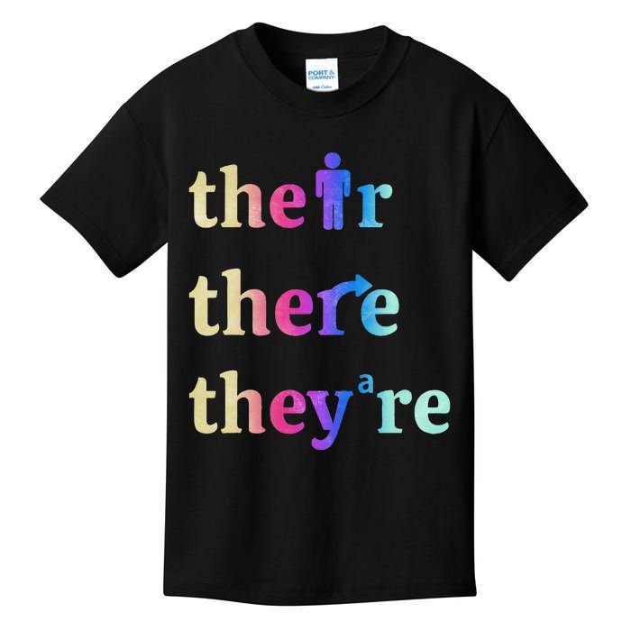 There Their TheyRe English Grammar Funny Teacher Kids T-Shirt