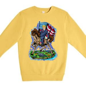 Trump To The Rescue 2024 4547 President Trump Premium Crewneck Sweatshirt