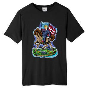 Trump To The Rescue 2024 4547 President Trump Tall Fusion ChromaSoft Performance T-Shirt