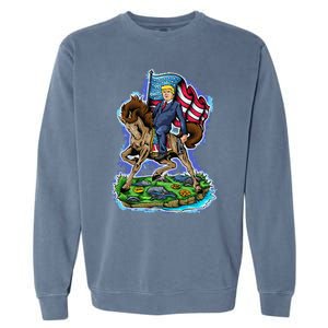 Trump To The Rescue 2024 4547 President Trump Garment-Dyed Sweatshirt