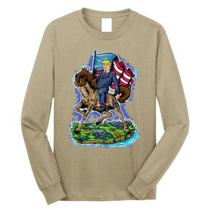 Trump To The Rescue 2024 4547 President Trump Long Sleeve Shirt