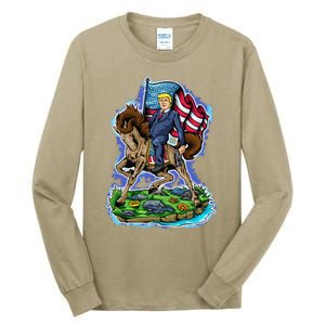 Trump To The Rescue 2024 4547 President Trump Tall Long Sleeve T-Shirt