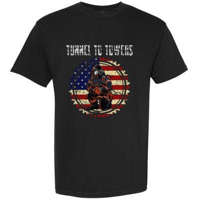 Tunnel To Towers America Flag Inserts Garment-Dyed Heavyweight T-Shirt