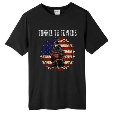 Tunnel To Towers America Flag Inserts Tall Fusion ChromaSoft Performance T-Shirt