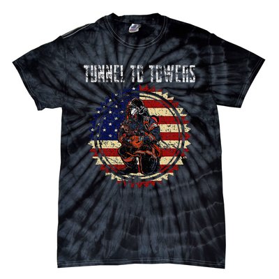 Tunnel To Towers America Flag Inserts Tie-Dye T-Shirt