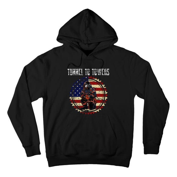 Tunnel To Towers America Flag Inserts Tall Hoodie