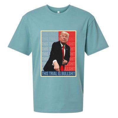 Trump This Trial Is Bullshit Sueded Cloud Jersey T-Shirt