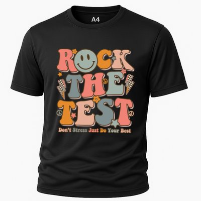 Testing Teachers Test Day Teacher Rock The Test Cooling Performance Crew T-Shirt