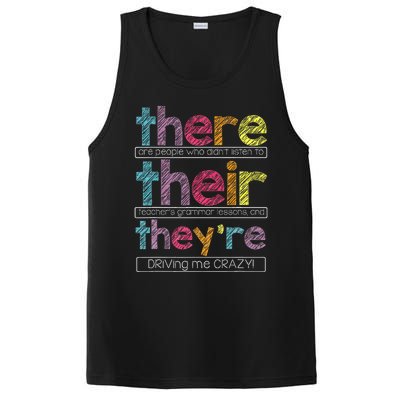 There Their Theyre English Grammar Teacher Funny Humor PosiCharge Competitor Tank