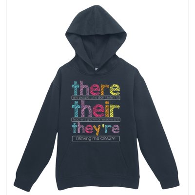 There Their Theyre English Grammar Teacher Funny Humor Urban Pullover Hoodie