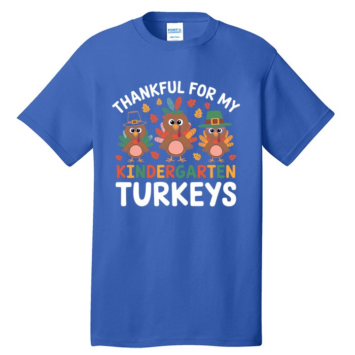 Thanksgiving Teacher Thankful For My Kindergarten Turkeys Gift Tall T-Shirt