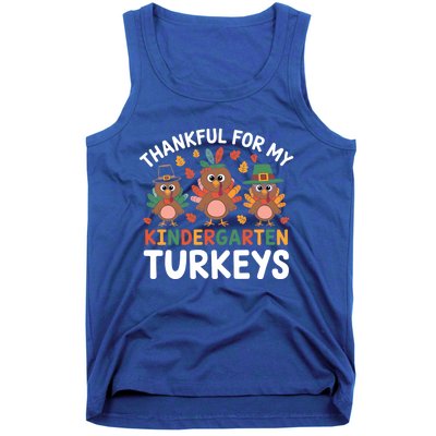 Thanksgiving Teacher Thankful For My Kindergarten Turkeys Gift Tank Top