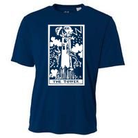 The T0wer Tarot Card Xvi Cooling Performance Crew T-Shirt