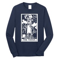 The T0wer Tarot Card Xvi Long Sleeve Shirt