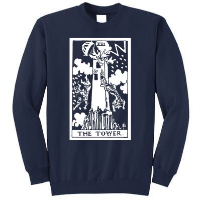 The T0wer Tarot Card Xvi Tall Sweatshirt