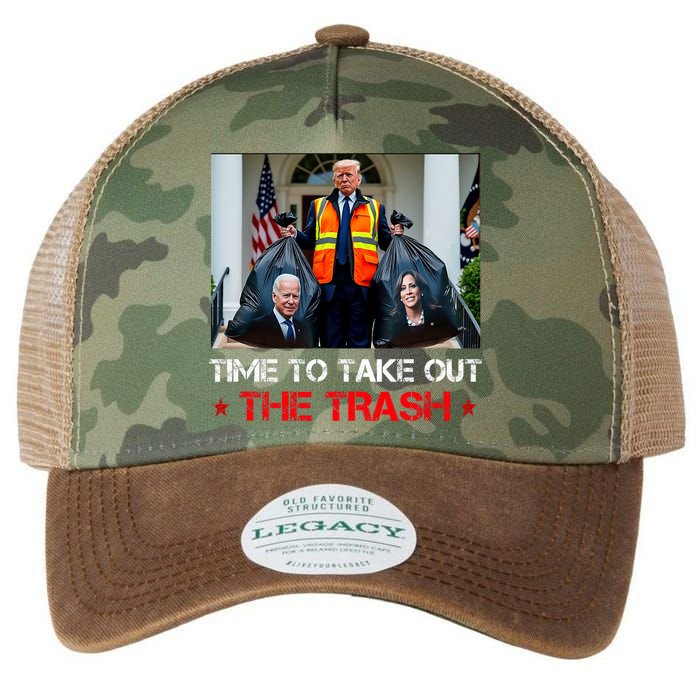 Time To Take Out The Trash Trump Garbage Man Legacy Tie Dye Trucker Hat