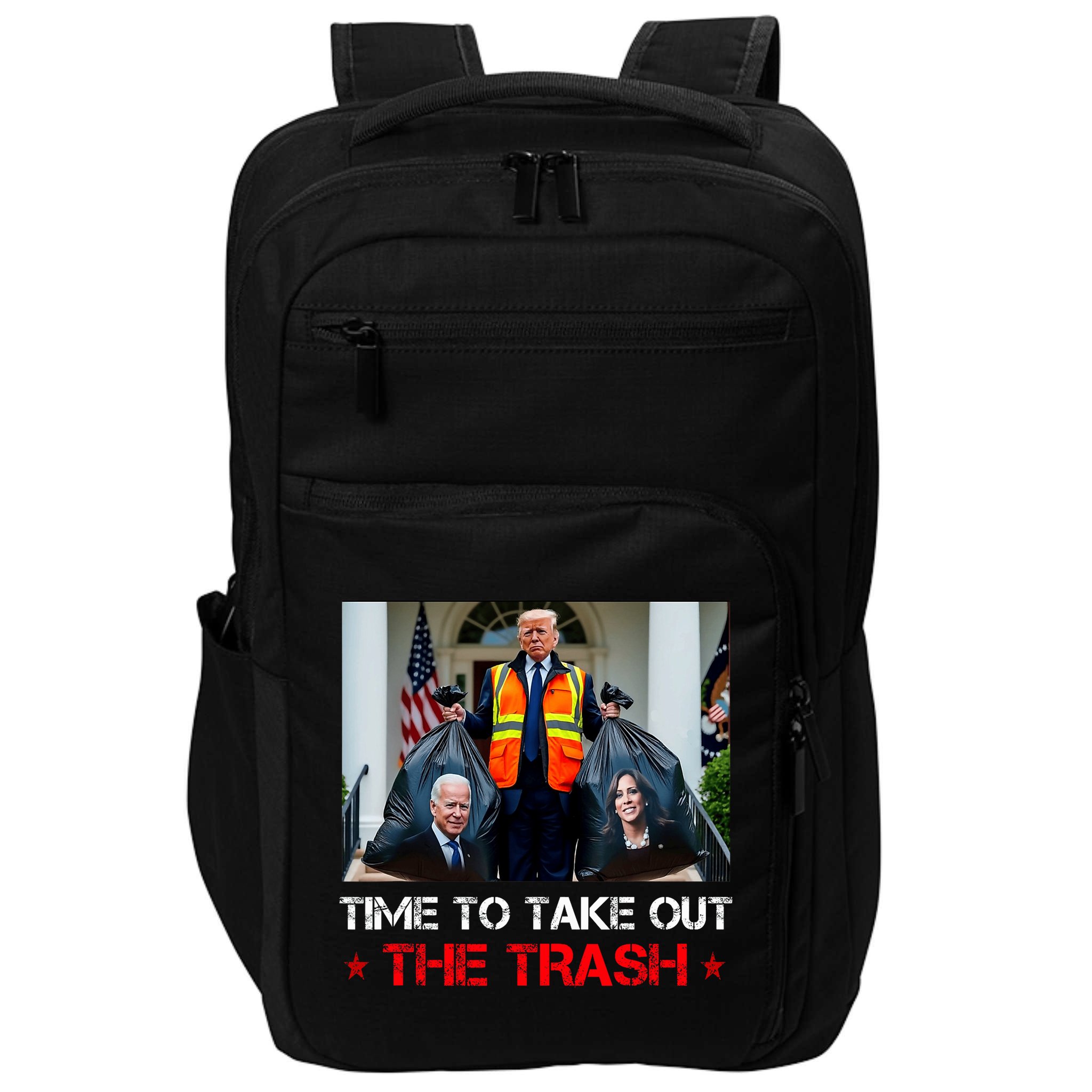 Time To Take Out The Trash Trump Garbage Man Impact Tech Backpack