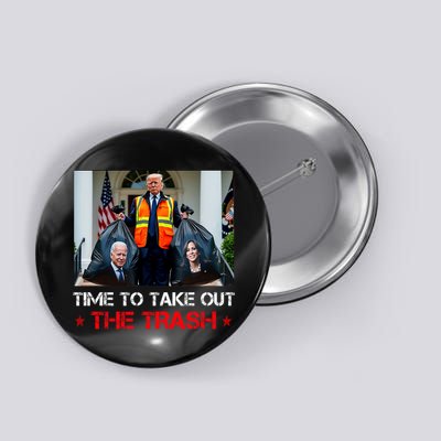 Time To Take Out The Trash Trump Garbage Man Button