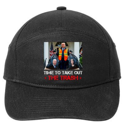 Time To Take Out The Trash Trump Garbage Man 7-Panel Snapback Hat