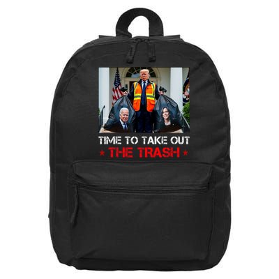Time To Take Out The Trash Trump Garbage Man 16 in Basic Backpack