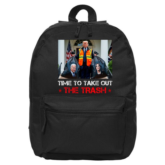 Time To Take Out The Trash Trump Garbage Man 16 in Basic Backpack